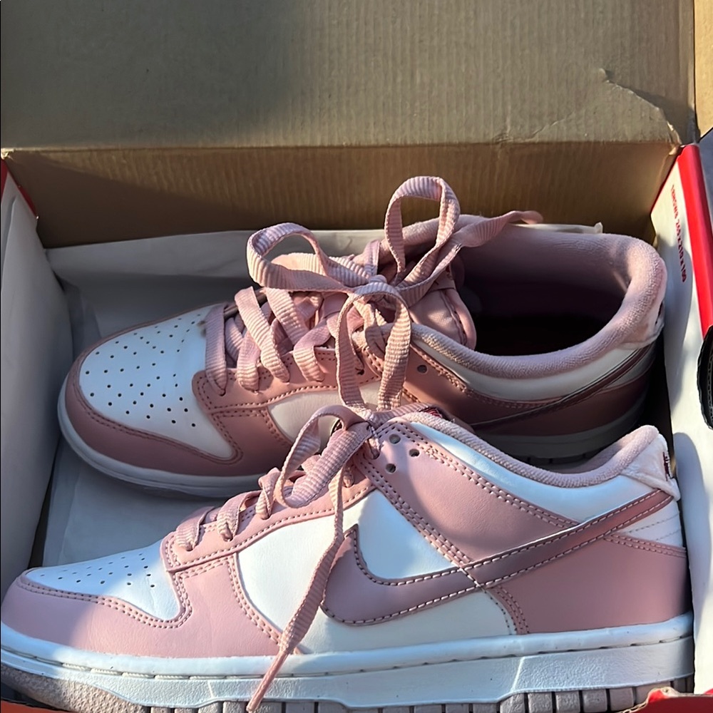 Nike Pink and White Sneakers
